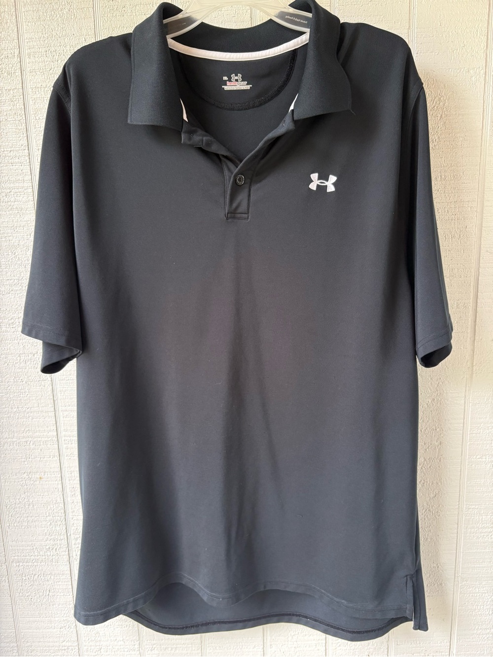 Under Armour Men’s Black Polo with White Logo